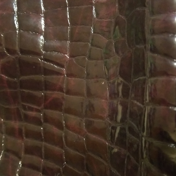 DKNY City Croc Embossed Tote Bag in Burgundy - Picture 3 of 10